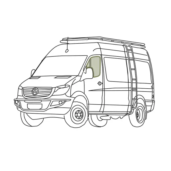 MERCEDES SPRINTER STEALTH FRONT DOOR WINDOW COVERS (PAIR) - Image 11