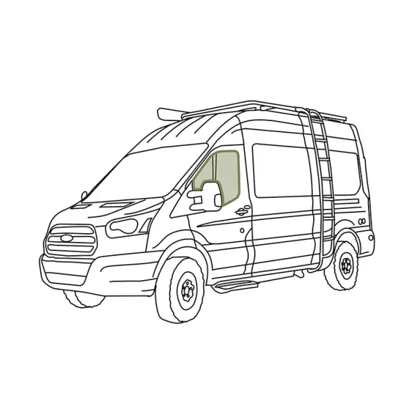 FORD TRANSIT REFLECTIVE FRONT DOOR WINDOW COVERS (PAIR) - Image 4