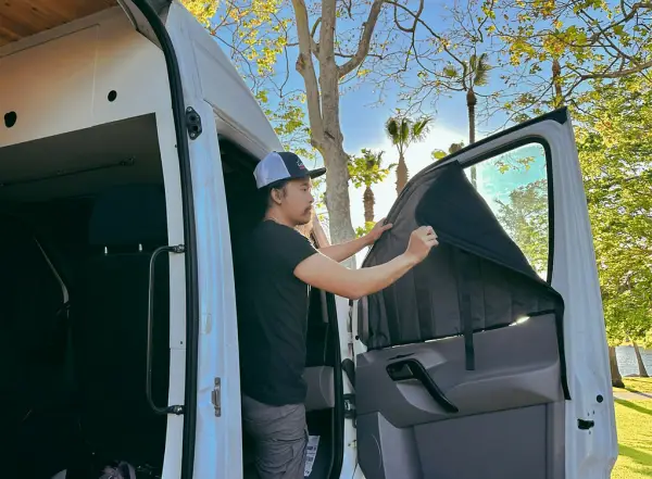 MERCEDES SPRINTER STEALTH FRONT DOOR WINDOW COVERS (PAIR) - Image 4
