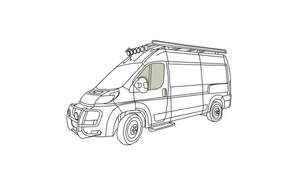 RAM PROMASTER REFLECTIVE FRONT DOOR WINDOW COVERS (PAIR) - Image 2