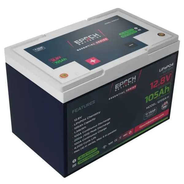 12V 105Ah Essential Series - Bluetooth & Heated LiFePO4 Battery - Image 3