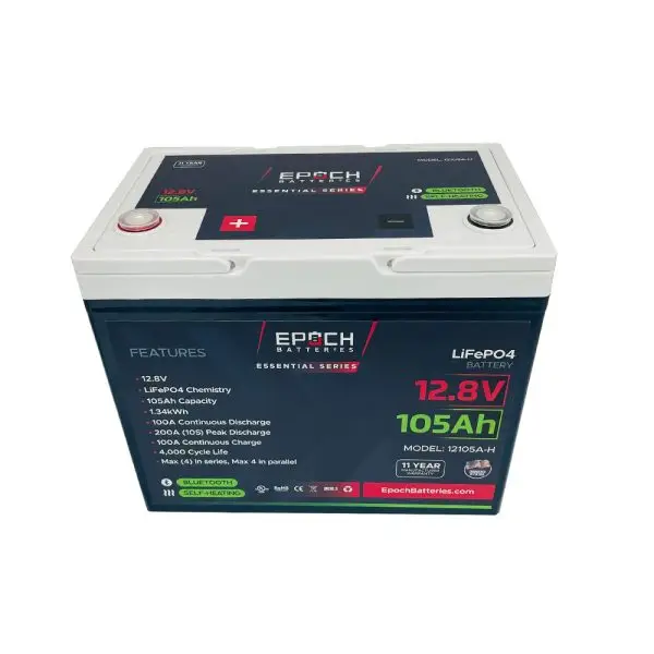 12V 105Ah Essential Series - Bluetooth & Heated LiFePO4 Battery - Image 2