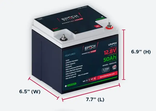 12V 50Ah Essential Series - Bluetooth LiFePO4 Battery - Image 4