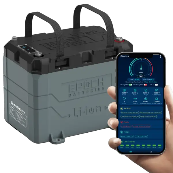 12V 50Ah LiFePO4 Lithium Battery - Bluetooth, Heating, Waterproof - Image 8