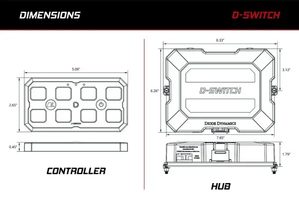 Diode Dynamics D-Switch 8-Channel Switch Panel - Image 3