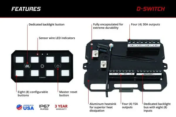 Diode Dynamics D-Switch 8-Channel Switch Panel - Image 8
