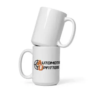 White glossy mug